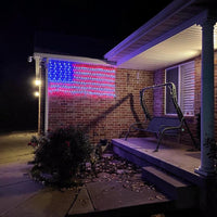 Thumbnail for American Flag Lights, 420LED Outdoor Waterproof Red White and Blue Led American Flag Net Light of the United States for Memorial Day, Independence Day, National Day, Veterans Day Decor(Plug In)