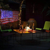 Thumbnail for American Flag Lights, 420LED Outdoor Waterproof Red White and Blue Led American Flag Net Light of the United States for Memorial Day, Independence Day, National Day, Veterans Day Decor(Plug In)