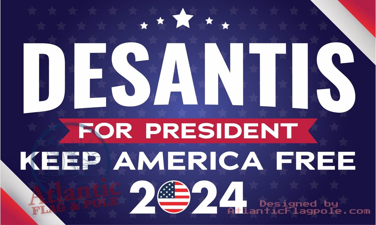 DESANTIS 2024 KEEP AMERICA FREE  2024 Flag 3' x 5' Size Blue