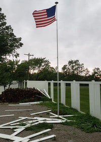 Thumbnail for Phoenix Telescoping Flagpole with Free American Flag, Securi-Shur Anti-Theft Locking Clamp, and Lifetime Anti-Theft Guarantee