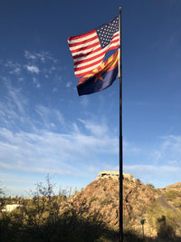 Thumbnail for Phoenix Telescoping Flagpole with Free American Flag, Securi-Shur Anti-Theft Locking Clamp, and Lifetime Anti-Theft Guarantee