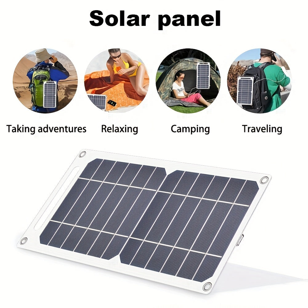 1Pc Portable USB Foldable Solar Panel - Waterproof Folding Solar Panels for Mobile Phone Battery and Tablets Charger, and for Outdoor Camping Home