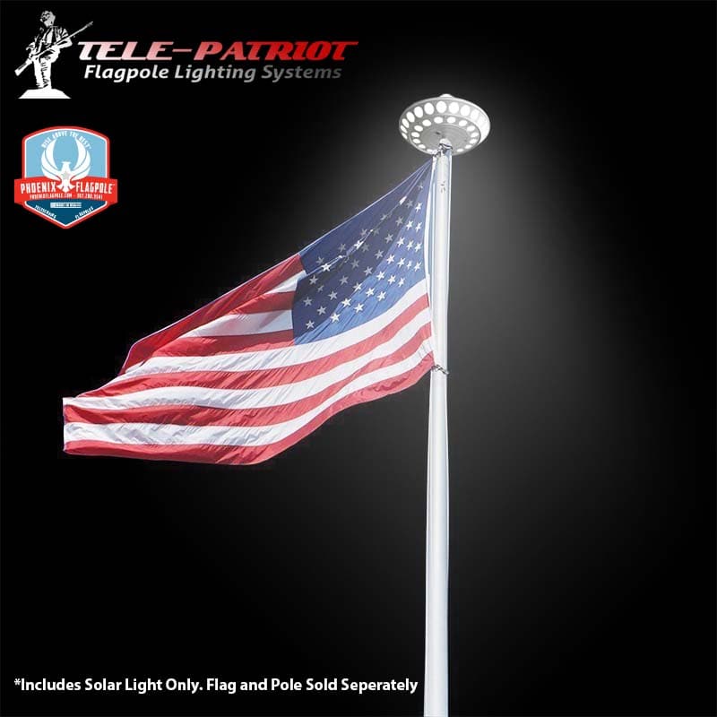 600 Series Solar Flagpole Light - Elite TelePatriot Phoenix Light System