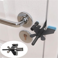 Thumbnail for Stainless Steel Adjustable Portable Door Lock - Heavy Duty Security for Home, Hotel, Apartment, College Dorm & Travel - with Silicone Protection Caps