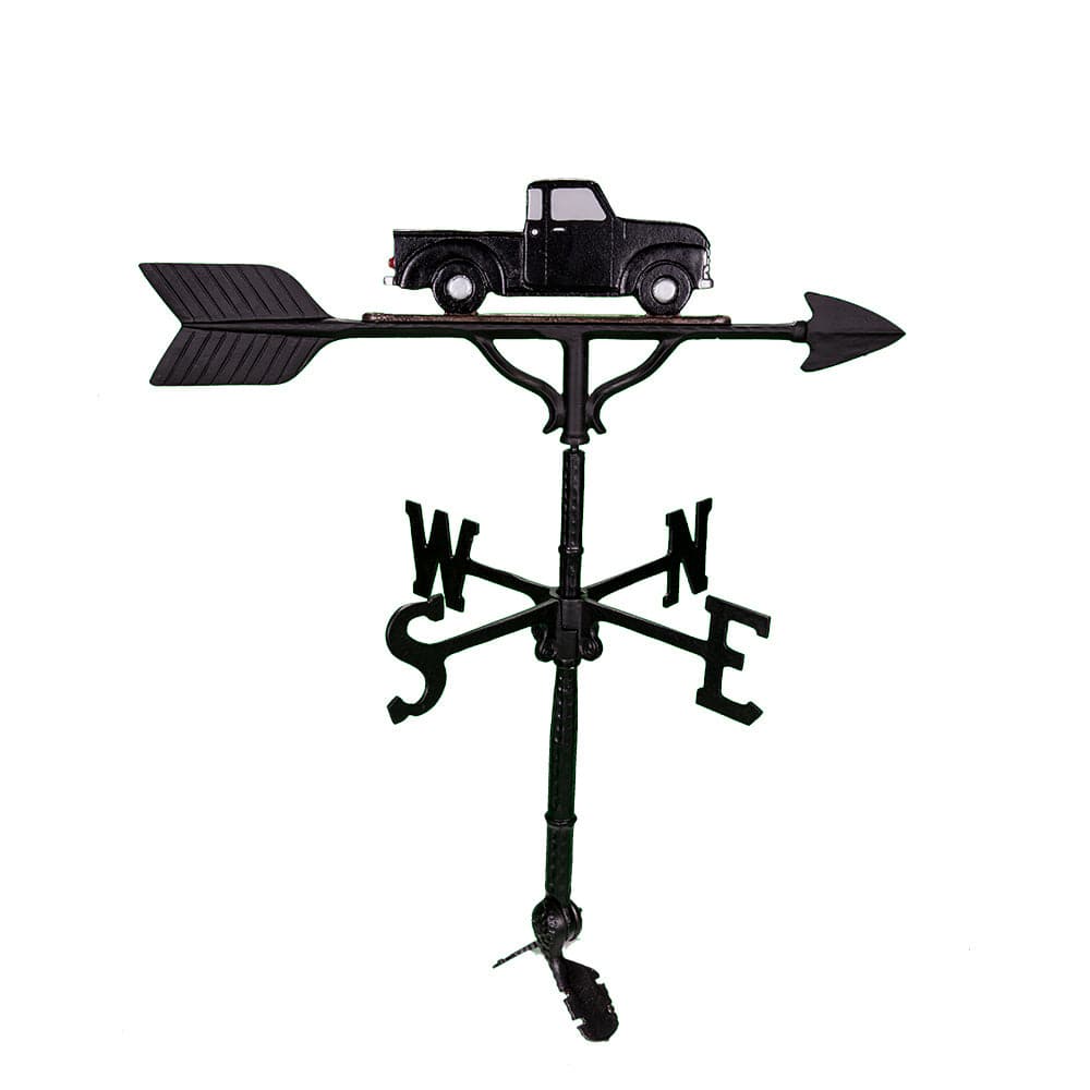 Black and White Truck Weathervane Image