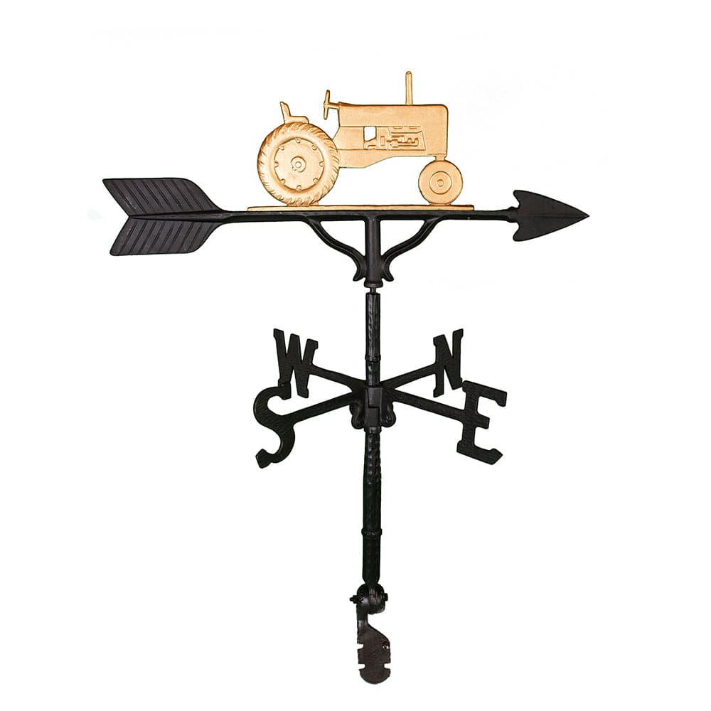 gold tractor weathervane image