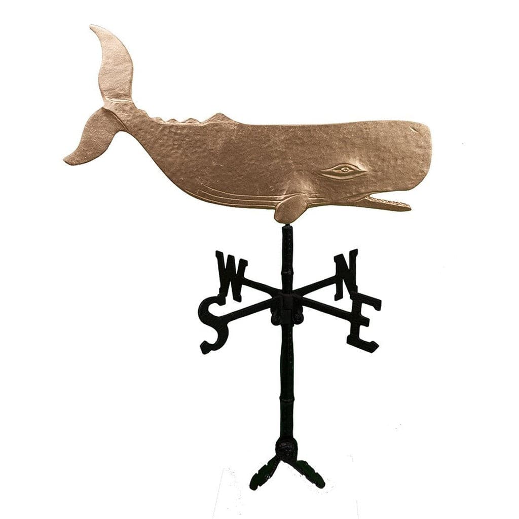 gold whale weathervane image