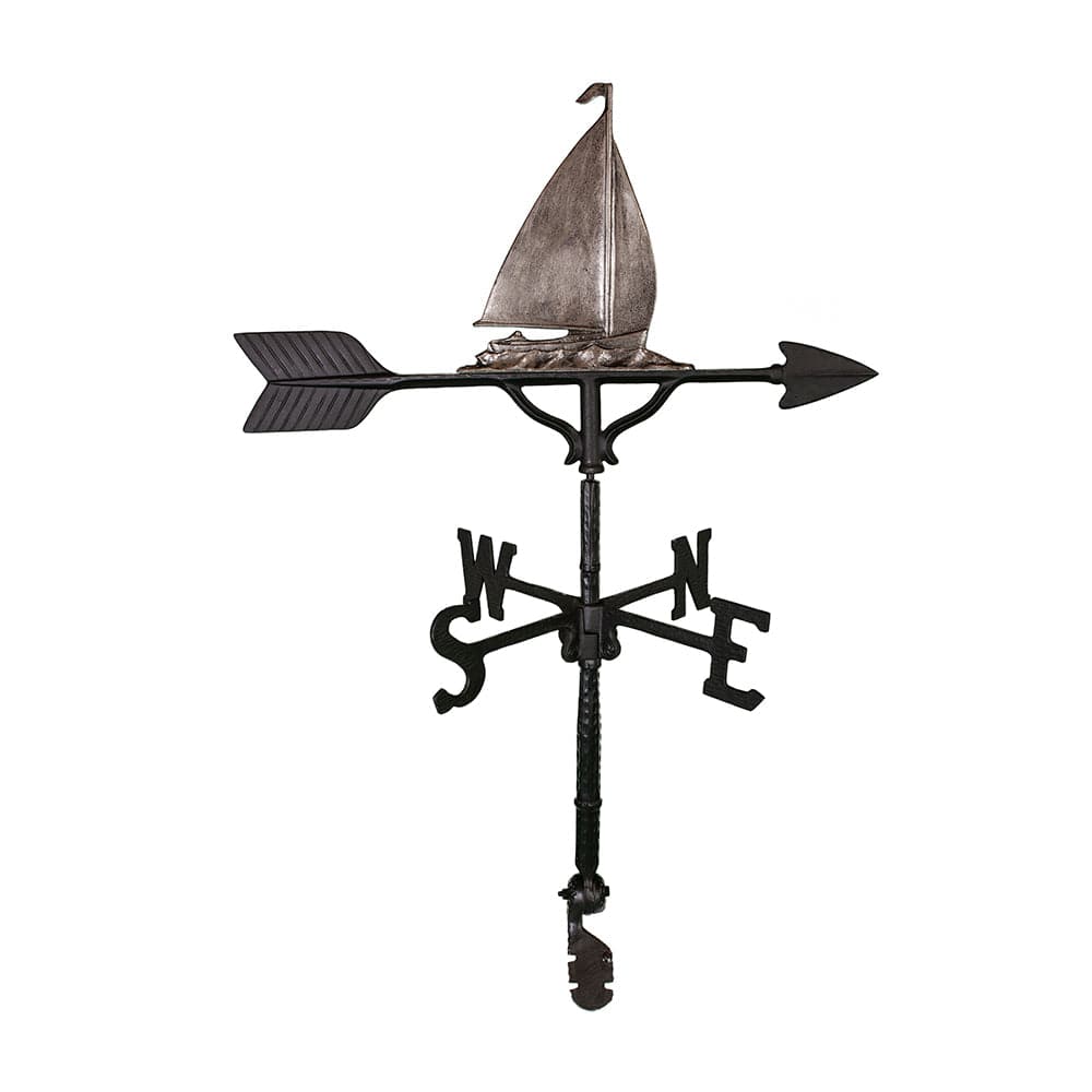 Sailboat on the water sitting on a weathervane swedish iron