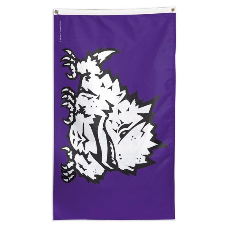 NCAA flag for flagpole TCU Horned Frogs team flag for sale