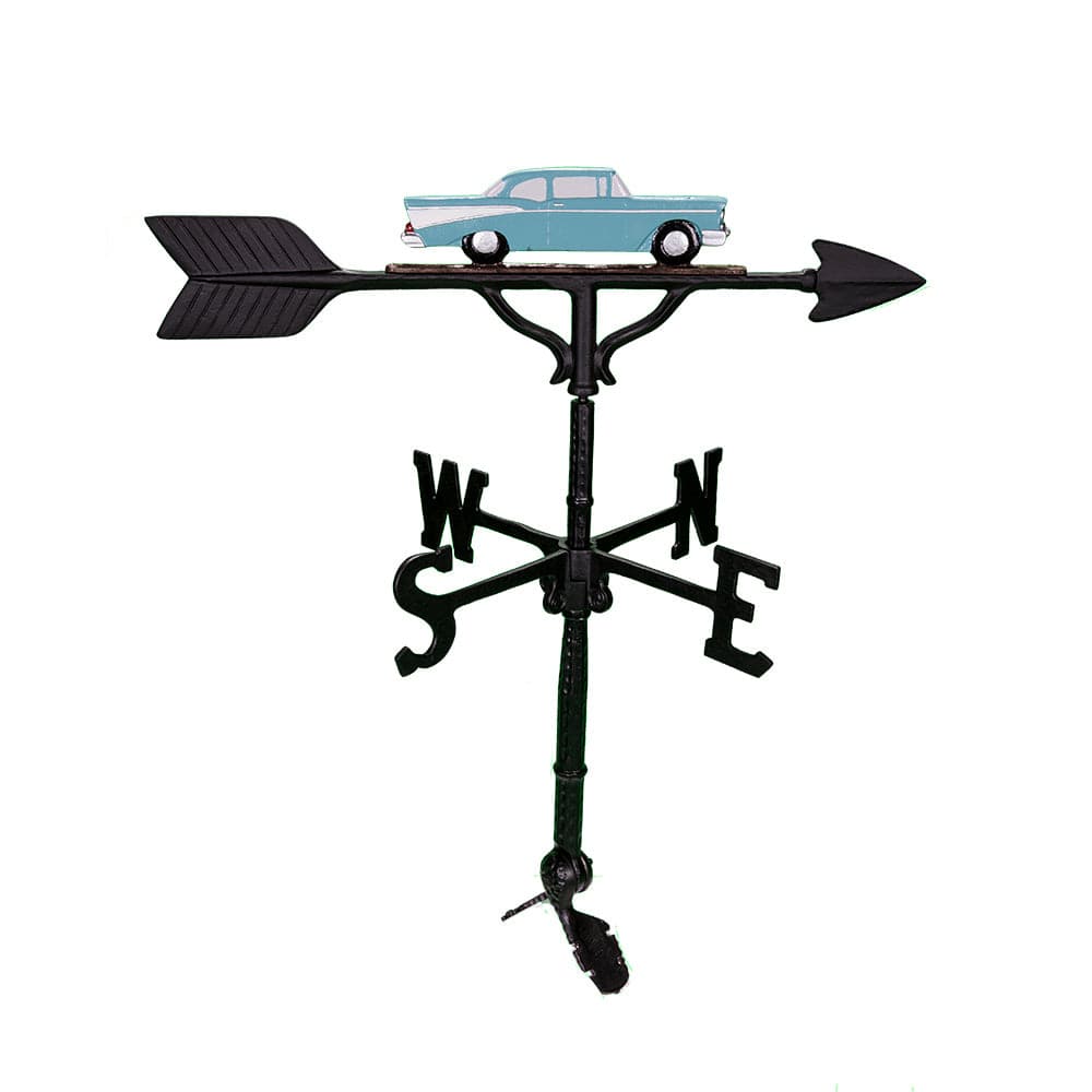 classic teal blue car weathervane image