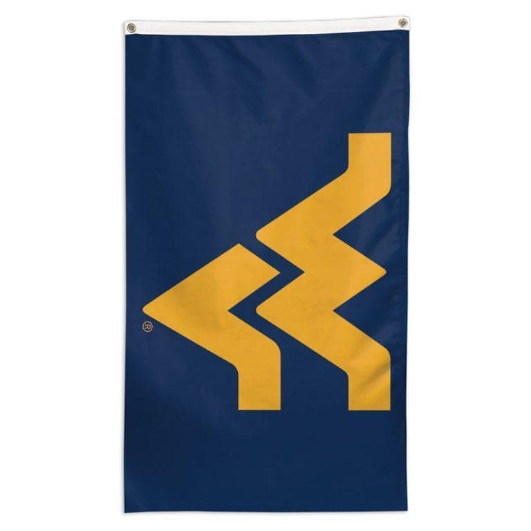 NCAA West Virginia Mountaineers team flag for sale for business to fly on a flagpole