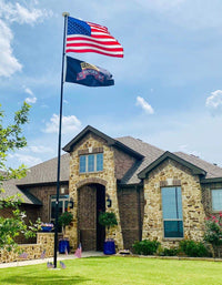 Thumbnail for Phoenix Telescoping Flagpole with Free American Flag, Securi-Shur Anti-Theft Locking Clamp, and Lifetime Anti-Theft Guarantee