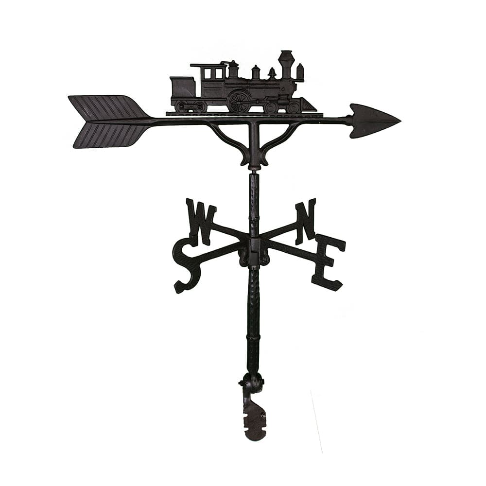 black train weathervane