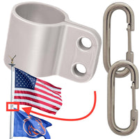 Thumbnail for Double Flag Harness Freedom Ring 360 Swiveling Set for Telescoping Flagpoles