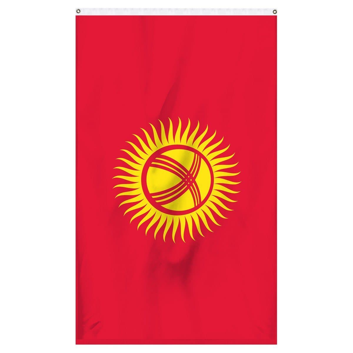 The national flag of Kyrgystan for sale online from Atlantic Flag and Pole