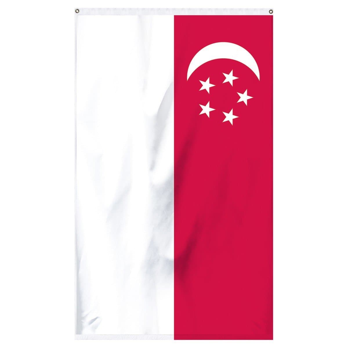 Singapore National flag for sale to buy online from Atlantic Flag and Pole