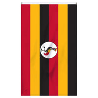 Thumbnail for Uganda National Flag for sale to buy online from Atlantic Flagpole. Black, yellow, and red flag with a cute rooster in the center.