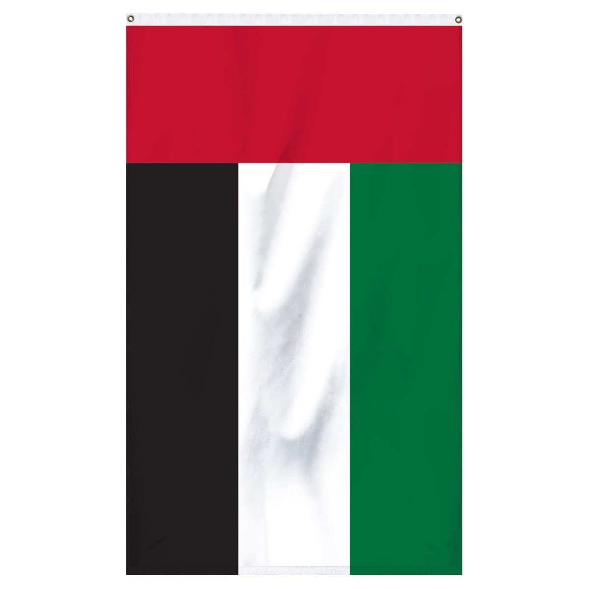 United Arab Emirates National Flag for sale to buy online from Atlantic Flagpole. Green, red, white, and black country flag.